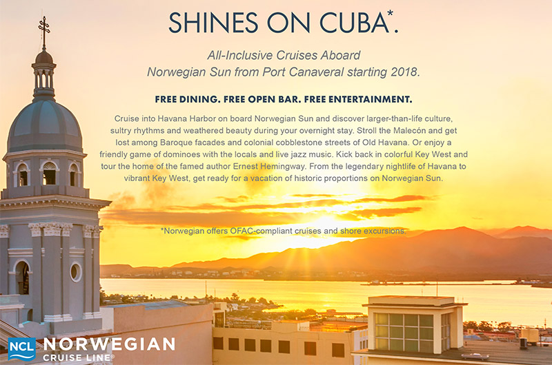 Board Norwegian for a Cruise to Cuba
