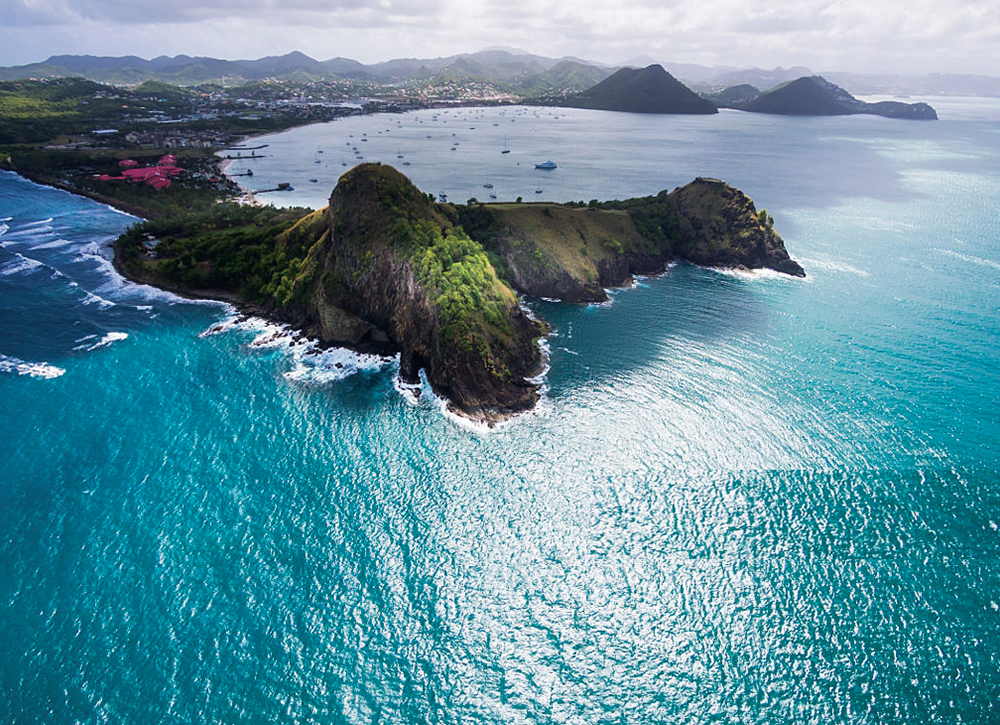 Historic Pigeon Island in Saint Lucia